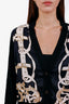 Hermès Black "Ferronnerie Remix" Twillaine Cardigan Size 38