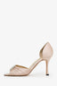 Manolo Blahnik Blush Satin Crystal Buckle Sedaraby Heels Size 39