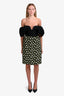 Dolce & Gabbana Black/White Floral Silk Knee Length Skirt Size 44