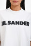 Jil Sander White Cotton Logo Graphic T-Shirt Size XS