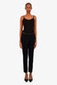 Moschino Cheap and Chic Black Straight Leg Studded Waistband Trousers Size 16