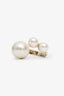 Christian Dior Gold Tone Three Pearls Rings
