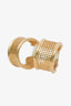 Christian Dior Gold Wide Hoop Clip On Earrings