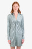 Bottega Veneta 2019 Runway Light Blue Mirror Long Sleeve Button Down Shirt Size 36