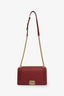 Pre-loved Chanel™ 2018-19 Burgundy Chevron Quilted Leather Medium Boy Bag GHW