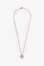 Van Cleef & Arpels 18k White Gold Diamond Vintage Alhambra Pendant Necklace