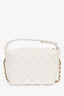 Pre-loved Chanel™ 2026 White Quilted Caviar Leather Hobo with Chain