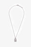 Hermès 18K White Gold and Diamond Amulettes Constance Pendant Necklace