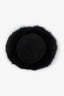 Vintage Black Fox Fur Suede Hat