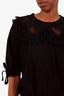 Simone Rocha Black Lace Ruffle Detail Sweatshirt Size XS