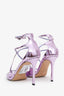 Jimmy Choo Purple Patent Open Toe Strappy Heels Size 41