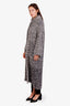 Pre-loved Chanel™ 2014 Grey Mohair and Wool Knit Long Cardigan Size 38