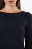 Alice and Olivia Navy Blue Knit 3/4 Sleeve Shift Dress Size 4