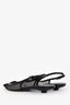 Valentino Black Mesh Vlogo Slingback Flats Size 39