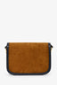Gucci Brown Corduroy and Leather Trim Horsebit 1955 Small Shoulder Bag