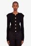 Balmain Black Ribbed Cardigan Size 36