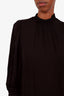Alice + Olivia Black Long Sleeve Ruffle Neck Babydoll Dress Size 0