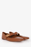 Valentino Brown Leather Vlogo Ballet Flats Size 39
