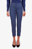 Max Mara Blue Straight Leg Trousers Size 4