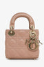 Christian Dior 2022 Blush Cannage Lambskin Micro Lady Dior Bag