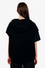 Hermès Black Textured Wool-Knit Sleeveless Hooded Sweater Size 38