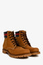 Gucci 2017 Brown Nubuck Sylvie Web Accent Suede Hiking Boots Size 9.5 Men's