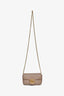Gucci Taupe Chevron Leather Super Mini Marmont Crossbody