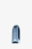 Prada Blue Metallic Soft Calfskin Wallet on Chain