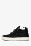Roger Vivier Black Satin Crystal Embellished Buckle Slip-On Sneakers Size 36.5