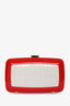 Roger Vivier Red Lacquer White Croc Minaudière