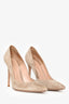 Gianvito Rossi Beige Suede Pointed Toe Stiletto Heels Size 40
