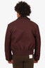 Gucci Burgundy GG Canvas Padded Jacket With Crystals Size 48 Men's