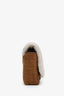 Givenchy Brown Shearling & Suede Logo Shoulder Bag