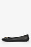 Louis Vuitton Black Leather Dauphine Ballet Flats Size 38.5