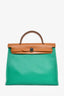 Hermès 2025 Green/Brown Coated Canvas Leather 31