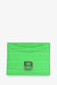Balenciaga Green Croc Embossed Leather Hourglass Card Holder