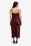 Sablyn Burgundy Silk Taylor Maxi Dress Size L
