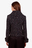 Pre-loved Chanel™ 2015 Cruise Black Multi Colour Zipper Fantasy Tweed Jacket Size 34