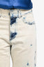 Christian Dior Tie Dye Frayed Edge Jeans Size 34