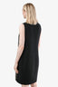 Akris Punto Black/Gold Sleeveless Midi Dress Size 10