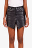 Balenciaga Black Leather Mini Skirt Size 38