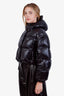 Prada Black Re-Nylon Cropped Convertible Down Jacket Size 38