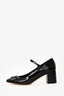Valentino Black Patent VLogo Signature Mary Jane Pumps Size 38