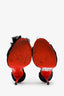 Christian Louboutin Black Satin Feather Heels Size 38