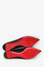 Christian Louboutin Black Nappa Leather Pointed Toe Flats Size 41