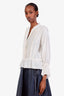 Ulla Johnson Cream Silk Ruffle Blouse Size 4