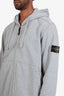 Stone Island Grey Cotton Logo Patch Zip Up Hoodie Estimated Size XL Mens