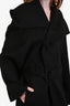 JW Anderson Black Wool Long Belted Coat Size S