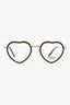 Chloe Brown/Gold Heart Glasses