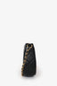 Pre-loved Chanel™ Black Quilted Lambskin Mini Hobo Shoulder Bag with Heart Chain GHW